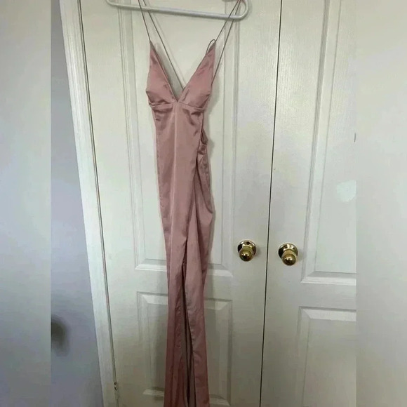 Meshki Elizabeth Satin Strappy Maxi Dress in Size Small - Picture 5 of 8